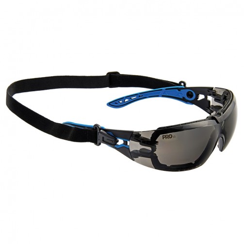 PROTEUS 5 SAFETY GLASSES SMOKE LENS SPEC AND GASKET COMBO