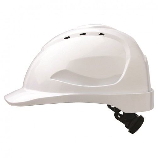 V9 HARD HAT VENTED RATCHET HARNESS - White