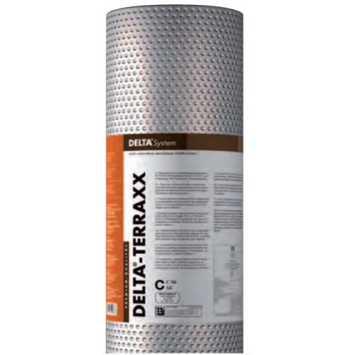 Delta Terraxx 2.4m x 12.5m x 9mm - Dimpled 2-PLY Drainage sheet