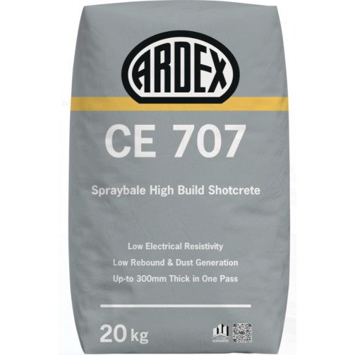 ARDEX CE 707 - Sprayable High Build Shotcrete - 20KG